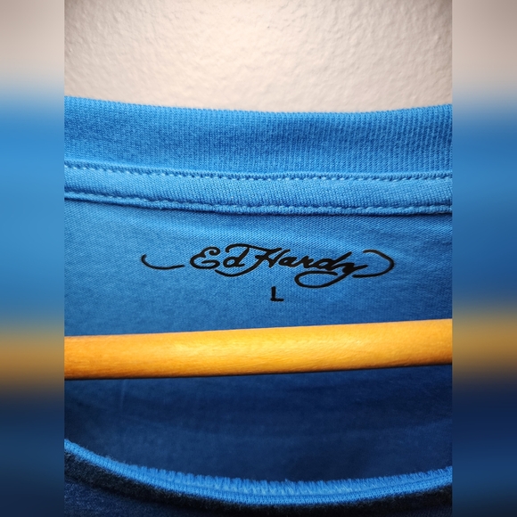 Ed Hardy Skull Hat Dice Rhinestone T-Shirt - Men's Size L - NWT - Picture 4 of 6